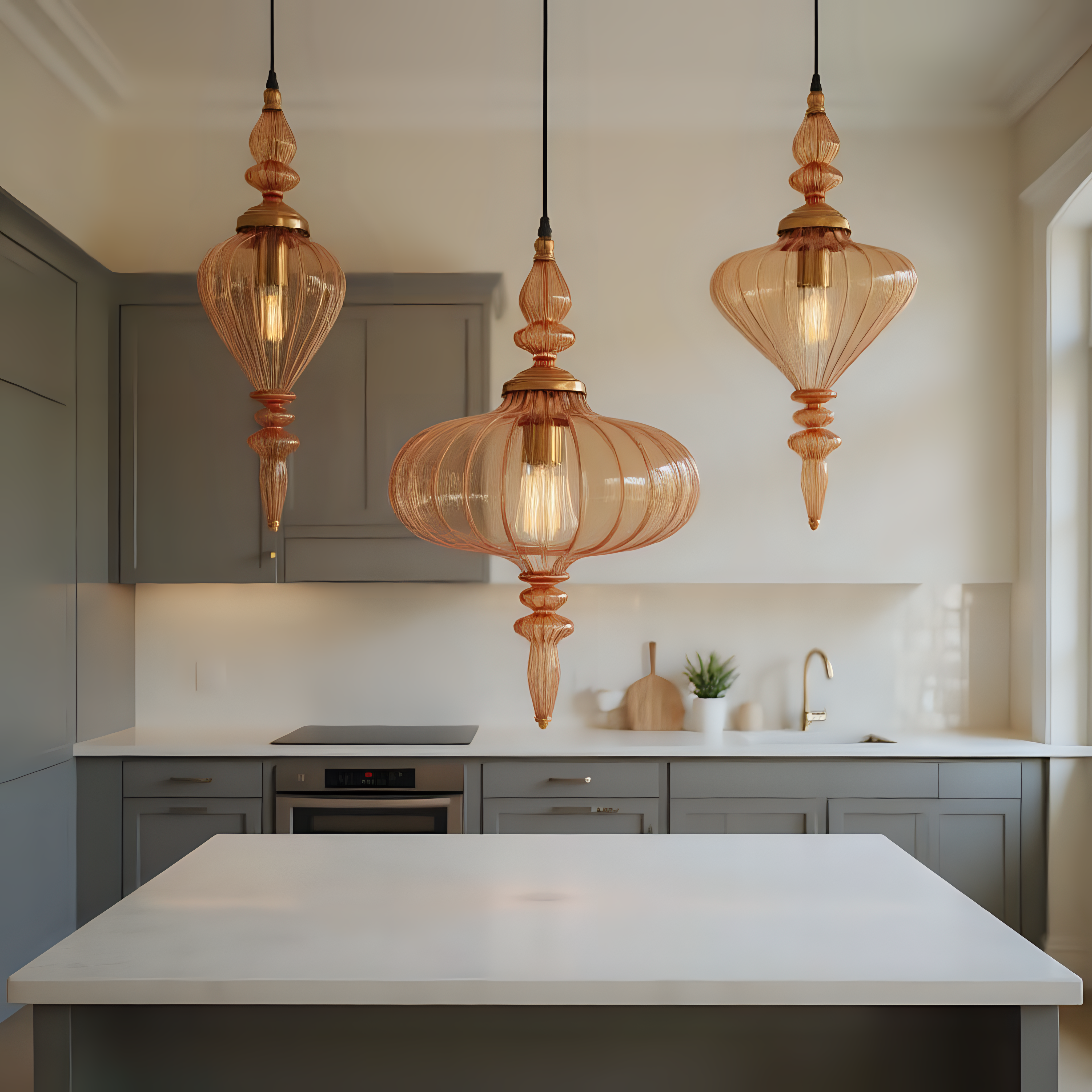 Hand Blown Glass Pendant Light